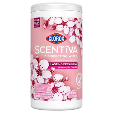Clorox Scentiva Disinfecting Wipes - Cherry Blossom & Peach