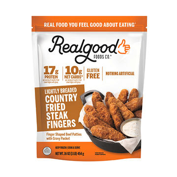 Real Good Foods Co. Frozen Lightly Breaded Steak Fingers