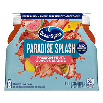 Ocean Spray Paradise Splash Juice 6 pk Bottles
