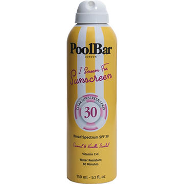 PoolBar I Scream for Sunscreen Clear Spray - SPF 30, Coconut Vanilla