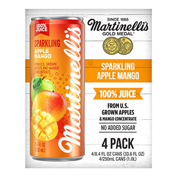 Martinelli's Sparkling Apple Mango 100% Juice 4 pk Cans