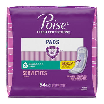 Poise Fresh Protection Incontinence Pads - Regular Light 3