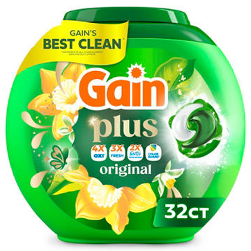 Gain Flings Liquid Washing Detergent Pacs - Original Scent