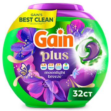 Gain Flings Liquid Washing Detergent Pacs - Moonlight Breeze Scent