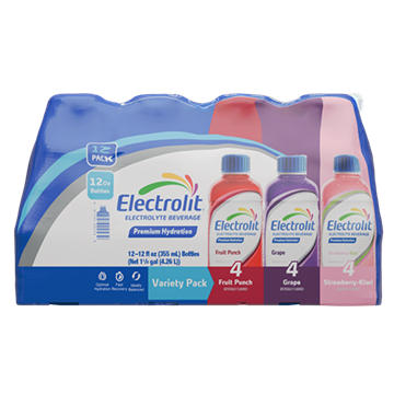 Electrolit Electrolyte Hydration Beverage Variety Pack 12 pk Bottles