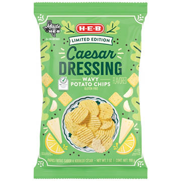 H-E-B Wavy Potato Chips - Ceasar Dressing