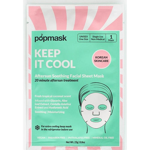 Popmask Keep it Cool Aftersun Soothing Facial Sheet Mask - Shop Sunscreen &  self tanners at H-E-B