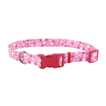 Coastal Style Adjustable Collar Pink Dots - Medium