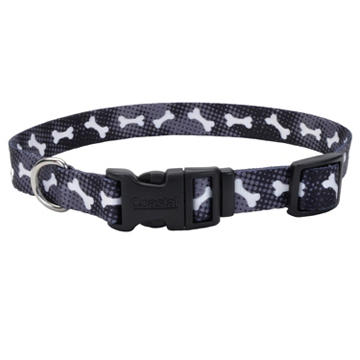 Coastal Adjustable Collar Black Bones - XS