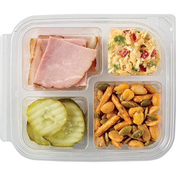 Meal Simple by H-E-B Small Snack Tray - Ham, Pickles & Jalapeno Pimento Cheese