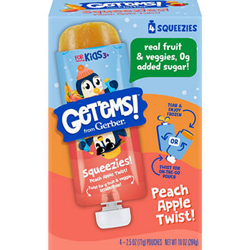 Get'ems Peach Apple Squeezies