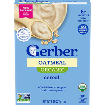 Gerber Stage 1 Organic Oatmeal Cereal