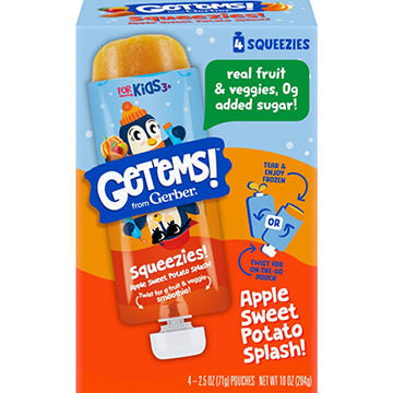 Get'ems Squeezies Apple Sweet Potato Splash