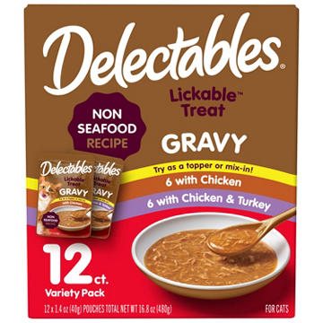 Hartz Delectables Lickable Treat - Gravy Variety Pack