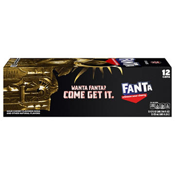 Fanta Crimson Sour Cherry Soda Soft Drink Fridge Pack 12 pk Cans