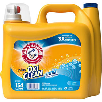 Arm & Hammer Oxi Liquid Laundry Detergent, 154 Loads - Fresh Scent