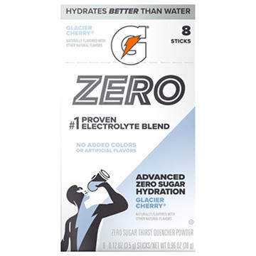 Gatorade Zero Sugar Advanced Hydration Stick Packs - Glacier Cherry