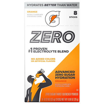 Gatorade Zero Sugar Advanced Hydration Stick Packs - Orange