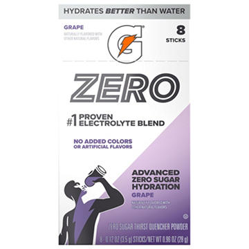 Gatorade Zero Sugar Advanced Hydration Stick Packs - Grape