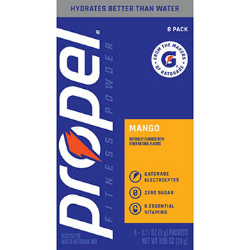 Propel Fitness Powder Electrolyte Stick Packs - Mango