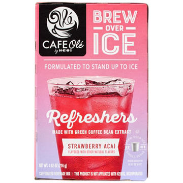 CAFE Olé by H-E-B Brew Over Ice Strawberry Acaí Refreshers Single Serve Cups