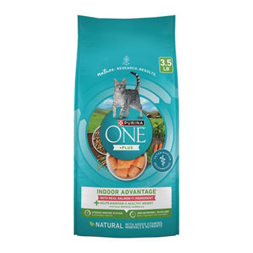 Purina ONE Plus Indoor Advantage Dry Cat Food - Salmon