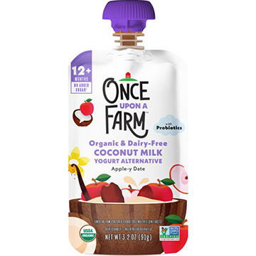 Once Upon a Farm Oragnic & Dairy Free Coconut Milk Yogurt Alternative Pouch - Apple-y Date