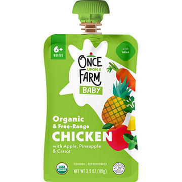 Once Upon a Farm Organic & Free Range Chicken Baby Pouch with Apple Pineapple & Carrot