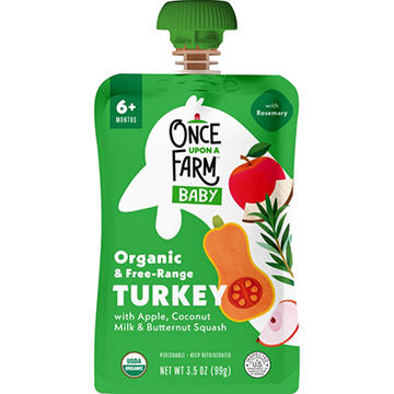 Once Upon a Farm Organic & Free Range Turkey Baby Pouch with Apple Coconut Milk & Butternut Squash