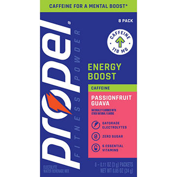 Propel Fitness Powder Energy Boost Stick Packs - Passionfruit Guava