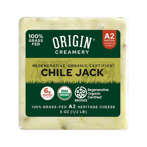 Origin Creamery Organic A2 Chile Jack Cheese