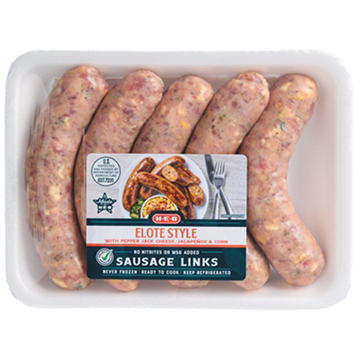 H-E-B Elote Cheese Pork Sausage