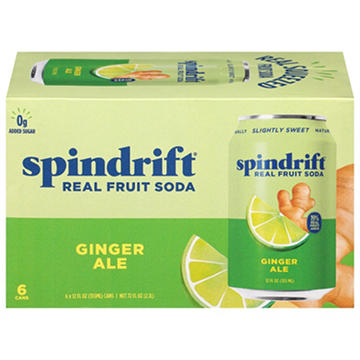 Spindrift Spindrift Ginger Ale Fruit Soda 6 pk Cans
