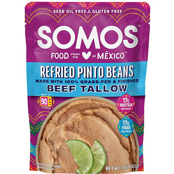 SOMOS Refried Pinto Beans with Beef Tallow