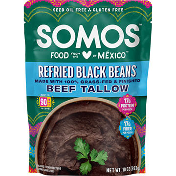 SOMOS Refried Black Beans with Beef Tallow
