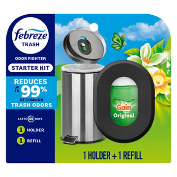 Febreze Air Trash Starter Kit Holder & Refill - Gain Original