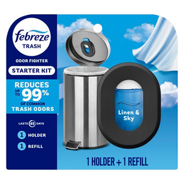 Febreze Air Trash Starter Kit Holder & Refill - Linen & Sky
