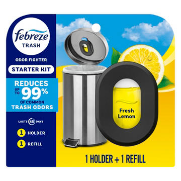Febreze Air Trash Starter Kit Holder & Refill - Fresh Lemon