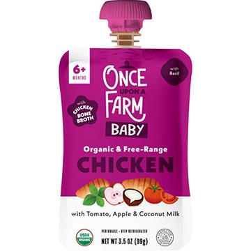 Once Upon a Farm Organic & Free Range Chicken Baby Pouch with Tomato Apple & Coconut Milk