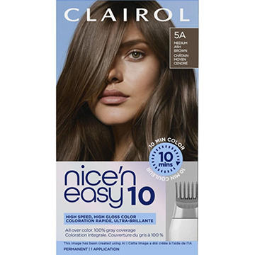 Clairol Nice N Easy 10 Minute Permanent Hair Color - 5A Medium Ash Brown