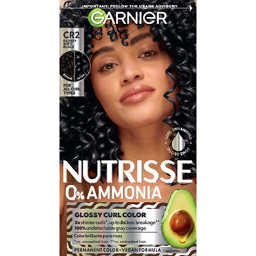 Garnier Nutrisse Permanent Hair Color - CR2 Glossy Soft Black