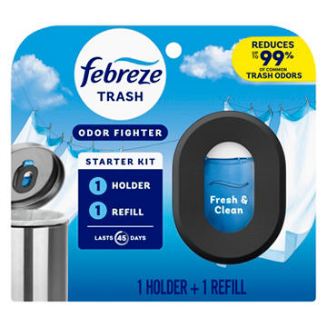 Febreze Trash Odor Fighter Freshener Starter Kit - Fresh & Clean