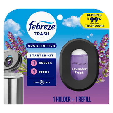 Febreze Trash Odor Fighter Freshener Starter Kit - Lavender Fresh
