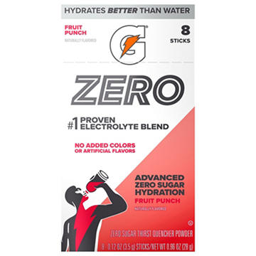 Gatorade Zero Sugar Advanced Hydration Stick Packs - Fruit Punch