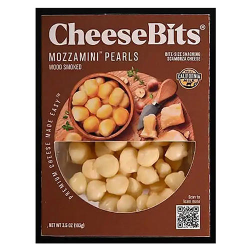 Cheese Bits Wood Smoked Mozzamini Pearls Snack Cheese
