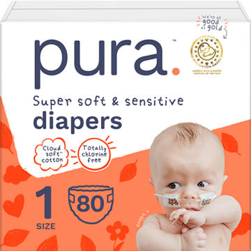 Pura Super Soft & Sensitive Diapers - Size 1