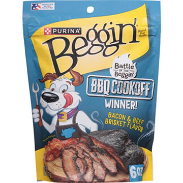 Beggin' Purina BBQ Cookoff  Dog Treats - Bacon & Brisket Flavor