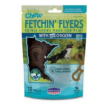 ZoomaChew Fetchin' Flyers with Real Chicken