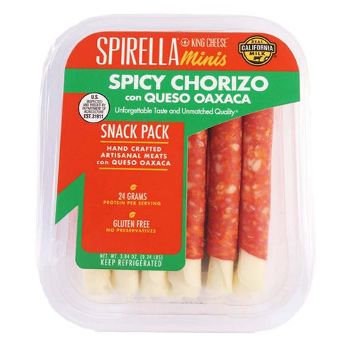 King Cheese Spirella Minis Snack Pack - Spicy Chorizo & Queso Oaxaca