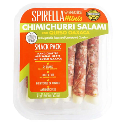 King Cheese Spirella Minis Snack Pack - Chimichurri Salami & Queso Oaxaca